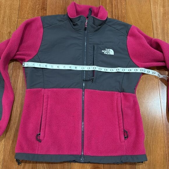 North Face Denali Sweater Fleece Jacket Zip Up Women's Grey Magenta size M - Picture 7 of 8
